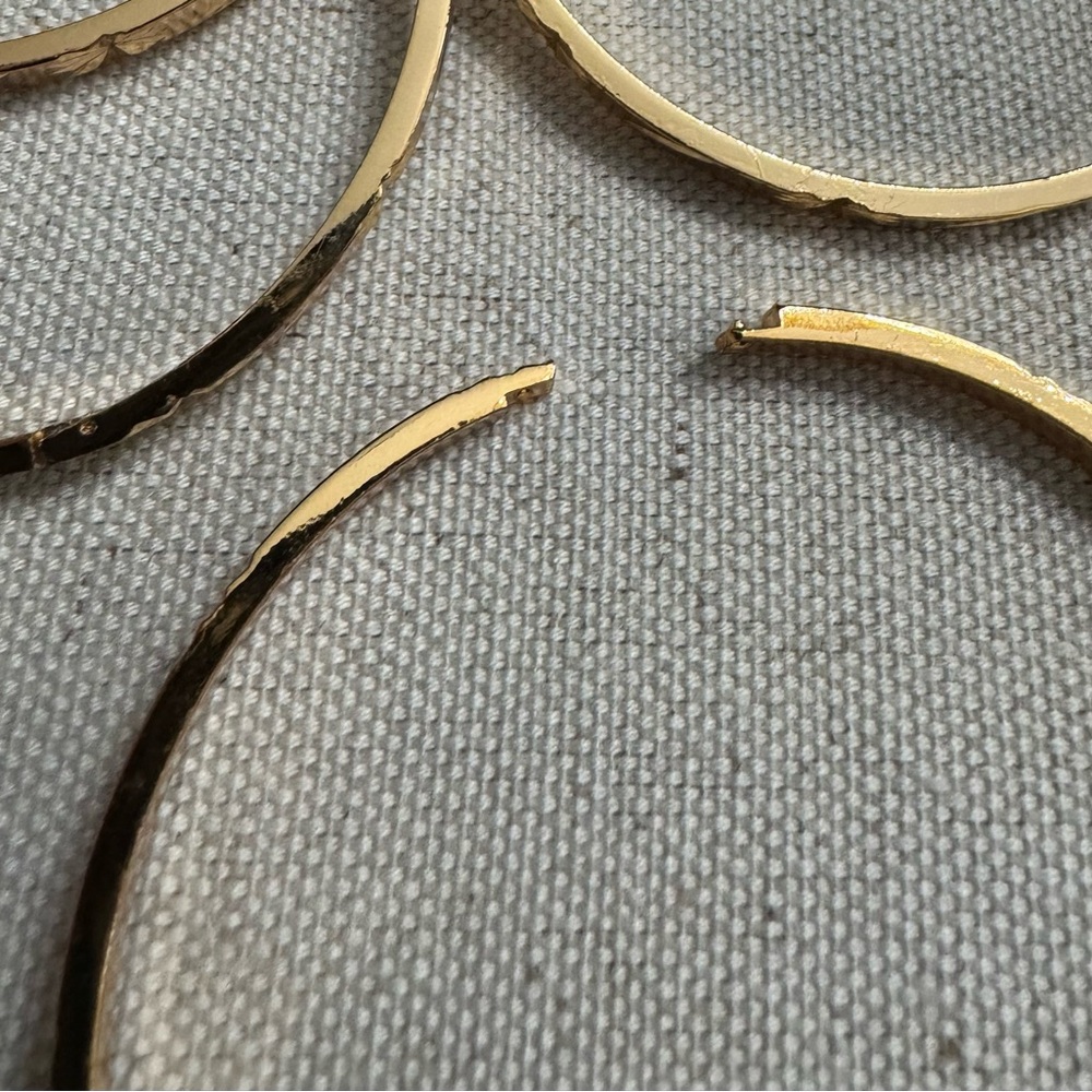 Classic Gold Stackable Bangle Bracelet Set - Picture 4 of 10